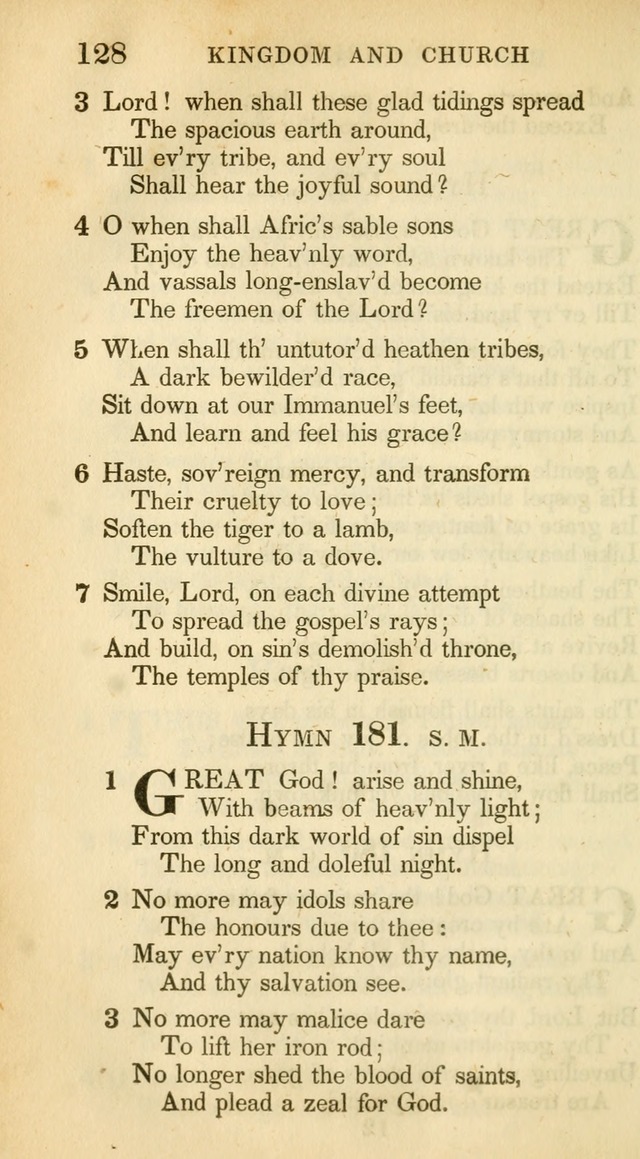 A Collection of Hymns and a Liturgy: for the use of Evangelical Lutheran Churches, to which are added prayers for families and individuals (New and Enl. Stereotype Ed.) page 128