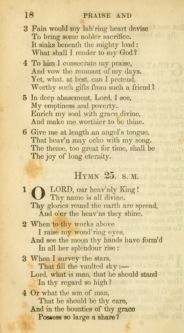 A Collection of Hymns and a Liturgy: for the use of Evangelical Lutheran Churches, to which are added prayers for families and individuals (New and Enl. Stereotype Ed.) page 18