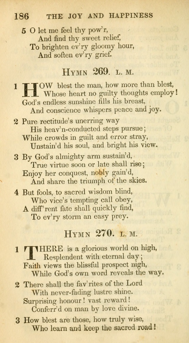 A Collection of Hymns and a Liturgy: for the use of Evangelical Lutheran Churches, to which are added prayers for families and individuals (New and Enl. Stereotype Ed.) page 186