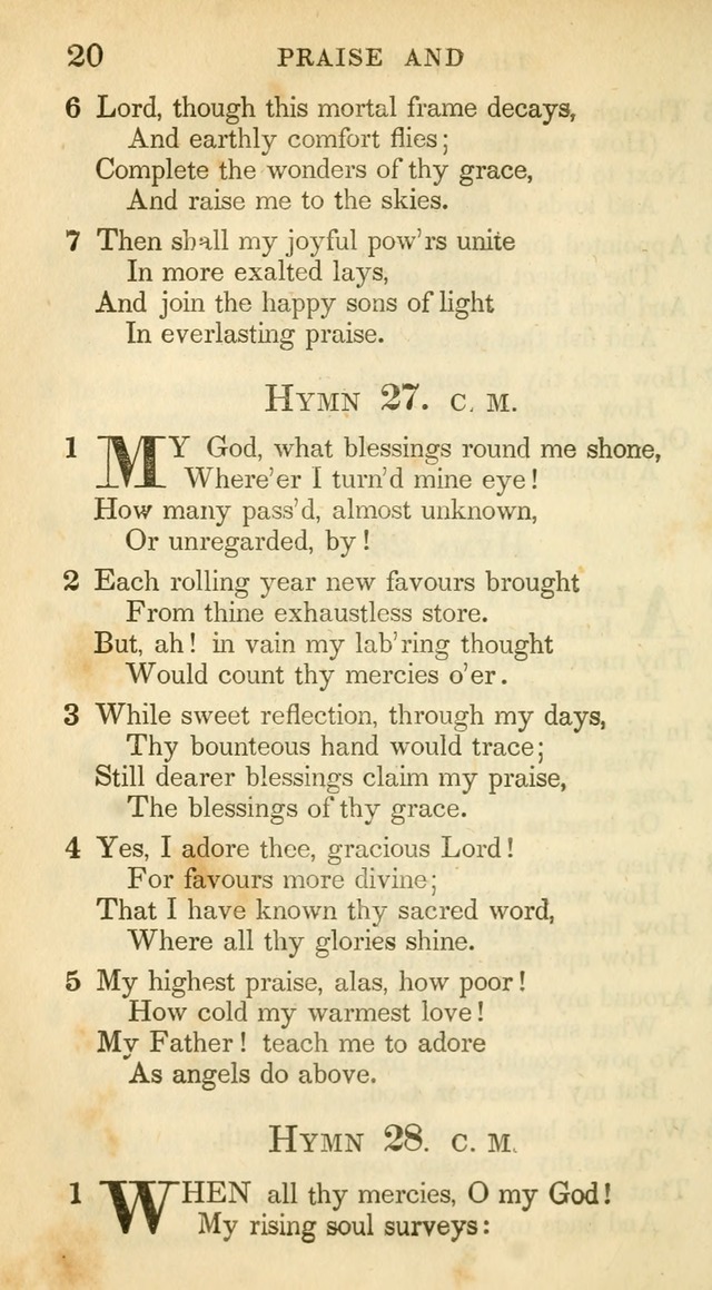 A Collection of Hymns and a Liturgy: for the use of Evangelical Lutheran Churches, to which are added prayers for families and individuals (New and Enl. Stereotype Ed.) page 20