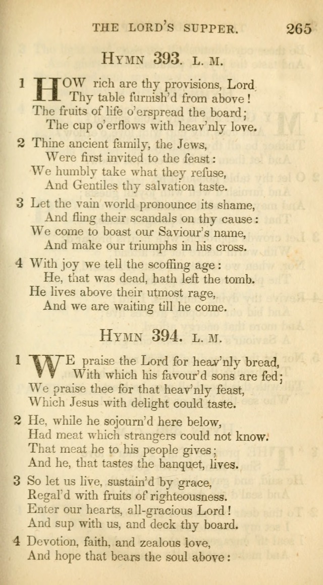 A Collection of Hymns and a Liturgy: for the use of Evangelical Lutheran Churches, to which are added prayers for families and individuals (New and Enl. Stereotype Ed.) page 265