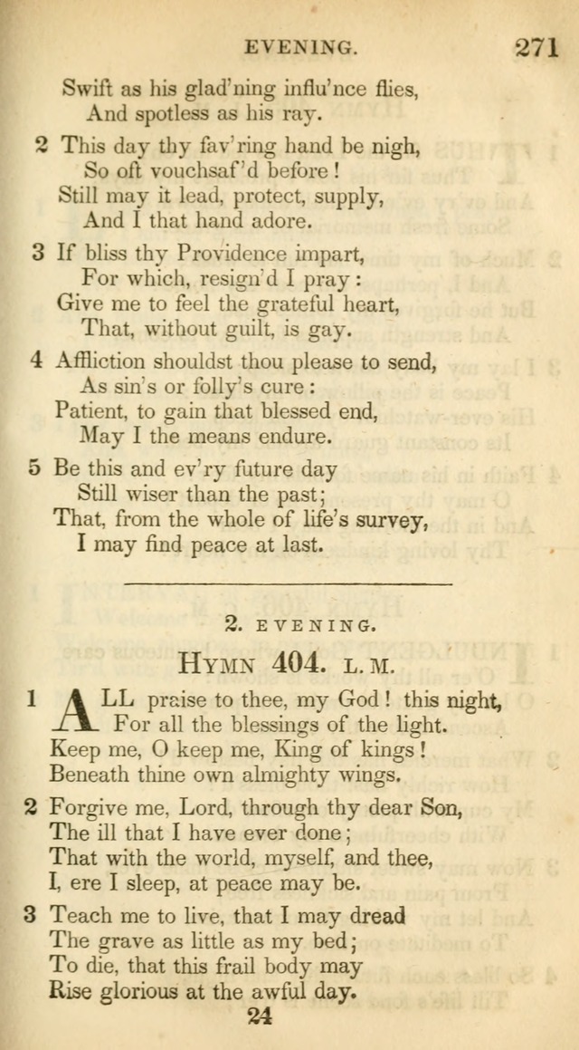 A Collection of Hymns and a Liturgy: for the use of Evangelical Lutheran Churches, to which are added prayers for families and individuals (New and Enl. Stereotype Ed.) page 271