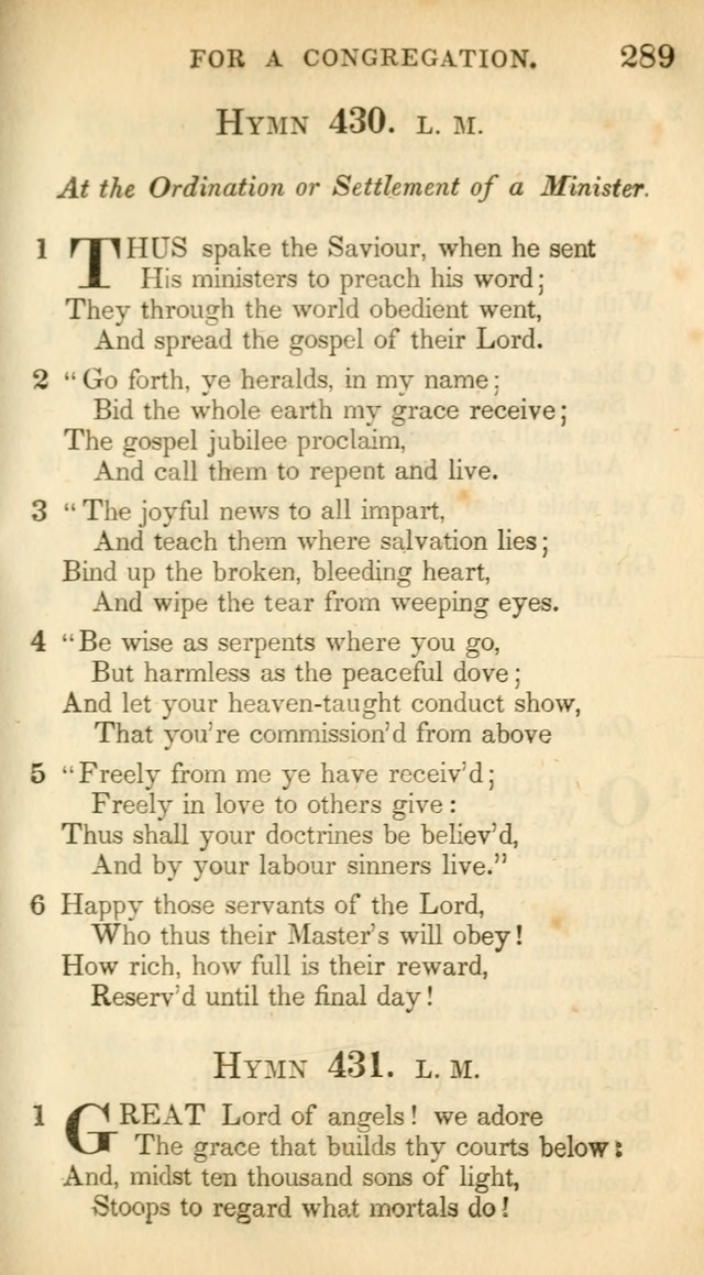 A Collection of Hymns and a Liturgy: for the use of Evangelical Lutheran Churches, to which are added prayers for families and individuals (New and Enl. Stereotype Ed.) page 289