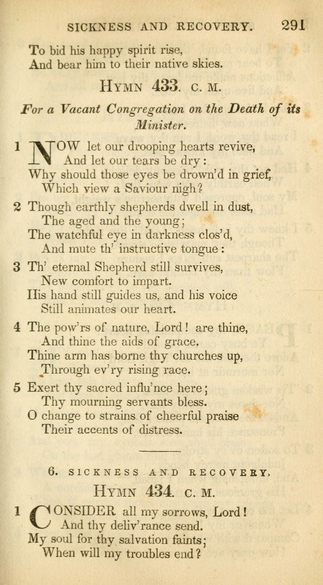 A Collection of Hymns and a Liturgy: for the use of Evangelical Lutheran Churches, to which are added prayers for families and individuals (New and Enl. Stereotype Ed.) page 291