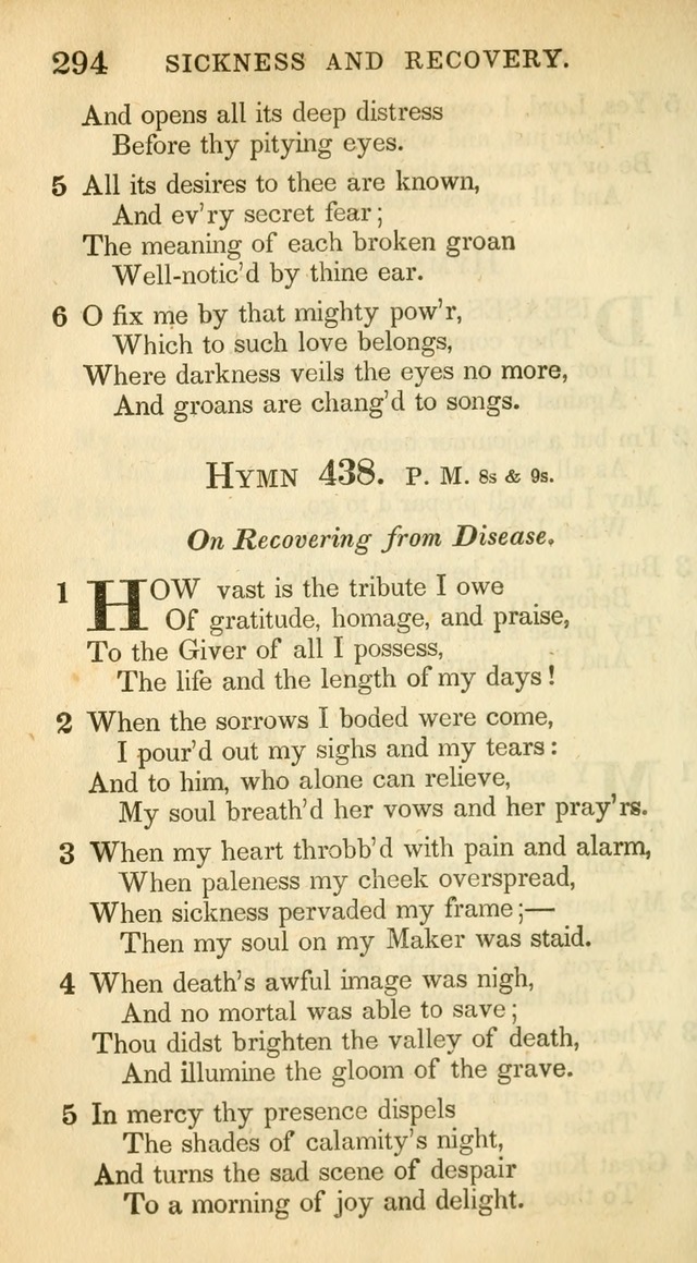 A Collection of Hymns and a Liturgy: for the use of Evangelical Lutheran Churches, to which are added prayers for families and individuals (New and Enl. Stereotype Ed.) page 294