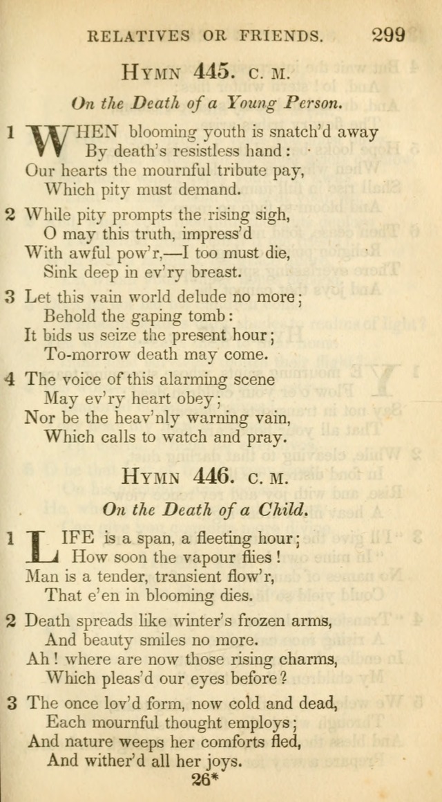 A Collection of Hymns and a Liturgy: for the use of Evangelical Lutheran Churches, to which are added prayers for families and individuals (New and Enl. Stereotype Ed.) page 299