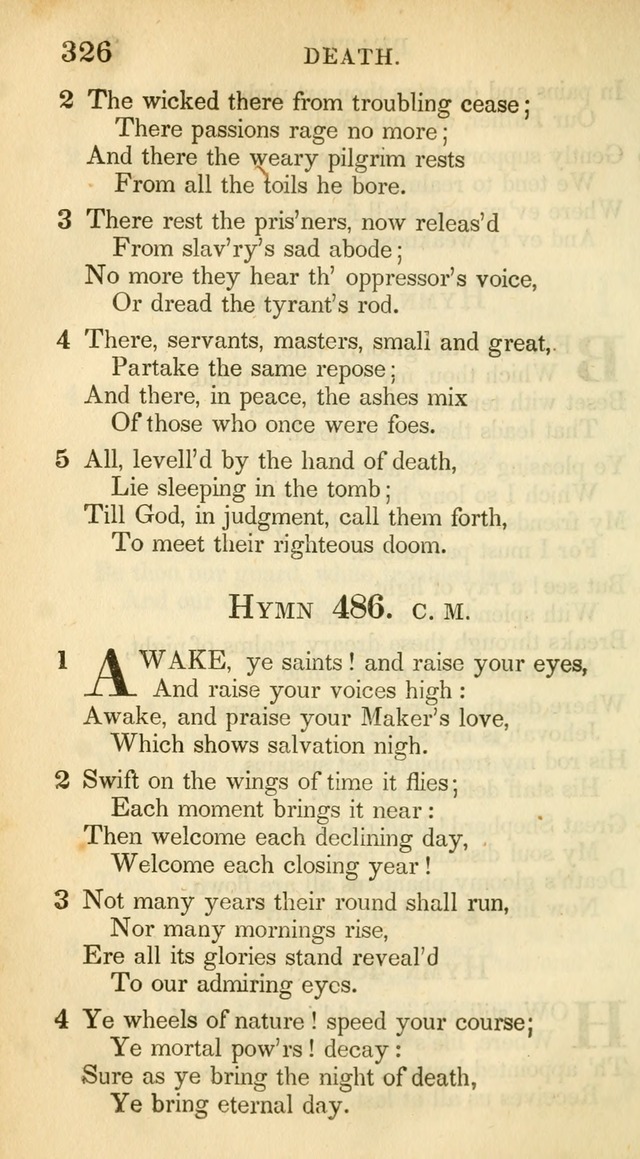 A Collection of Hymns and a Liturgy: for the use of Evangelical Lutheran Churches, to which are added prayers for families and individuals (New and Enl. Stereotype Ed.) page 326