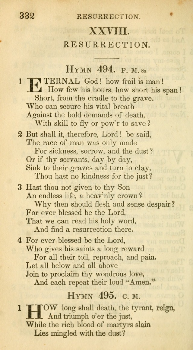 A Collection of Hymns and a Liturgy: for the use of Evangelical Lutheran Churches, to which are added prayers for families and individuals (New and Enl. Stereotype Ed.) page 332