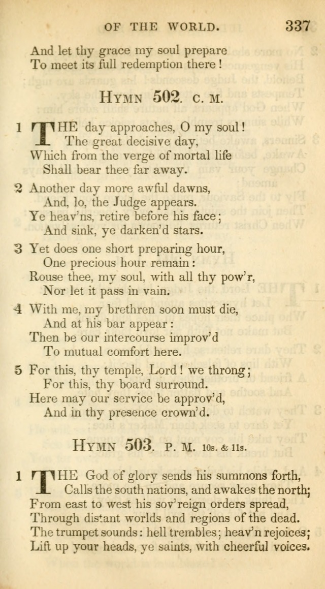 A Collection of Hymns and a Liturgy: for the use of Evangelical Lutheran Churches, to which are added prayers for families and individuals (New and Enl. Stereotype Ed.) page 337