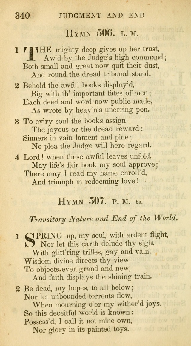 A Collection of Hymns and a Liturgy: for the use of Evangelical Lutheran Churches, to which are added prayers for families and individuals (New and Enl. Stereotype Ed.) page 340