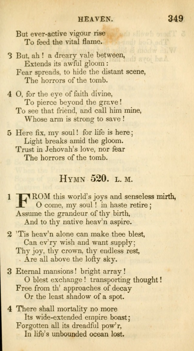 A Collection of Hymns and a Liturgy: for the use of Evangelical Lutheran Churches, to which are added prayers for families and individuals (New and Enl. Stereotype Ed.) page 349