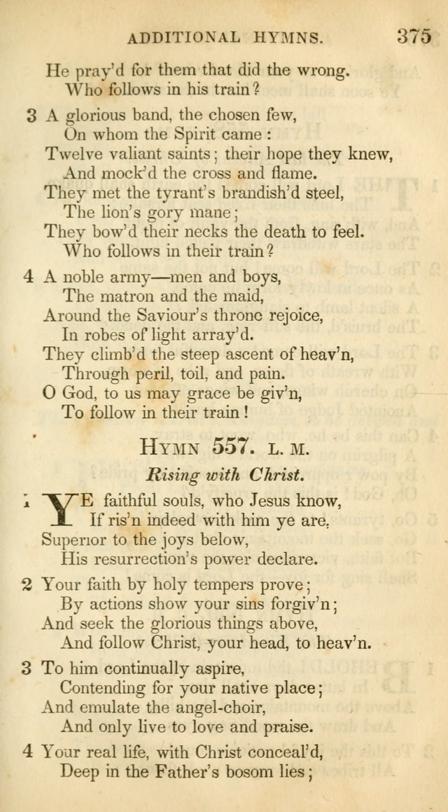 A Collection of Hymns and a Liturgy: for the use of Evangelical Lutheran Churches, to which are added prayers for families and individuals (New and Enl. Stereotype Ed.) page 375