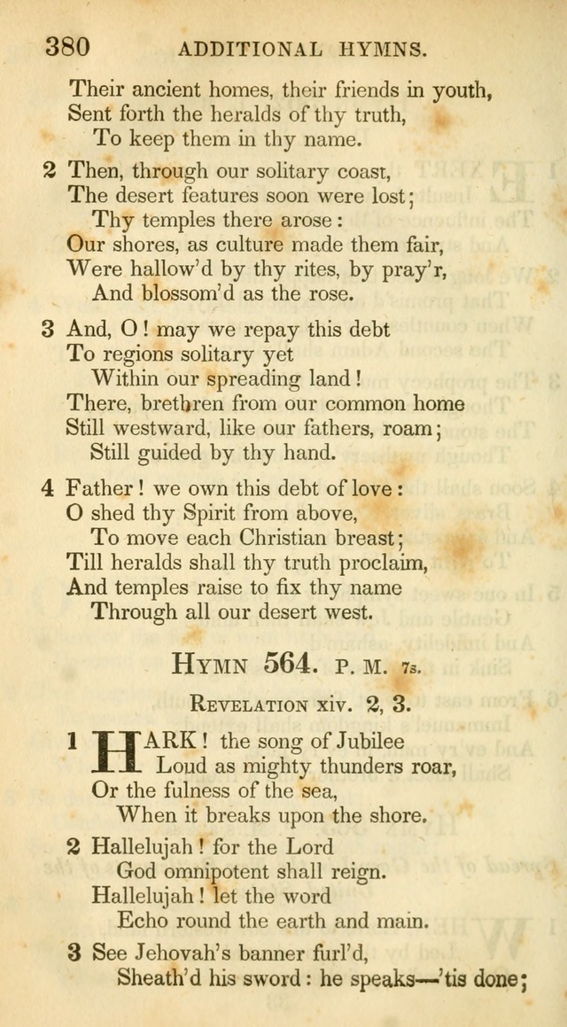 A Collection of Hymns and a Liturgy: for the use of Evangelical Lutheran Churches, to which are added prayers for families and individuals (New and Enl. Stereotype Ed.) page 380