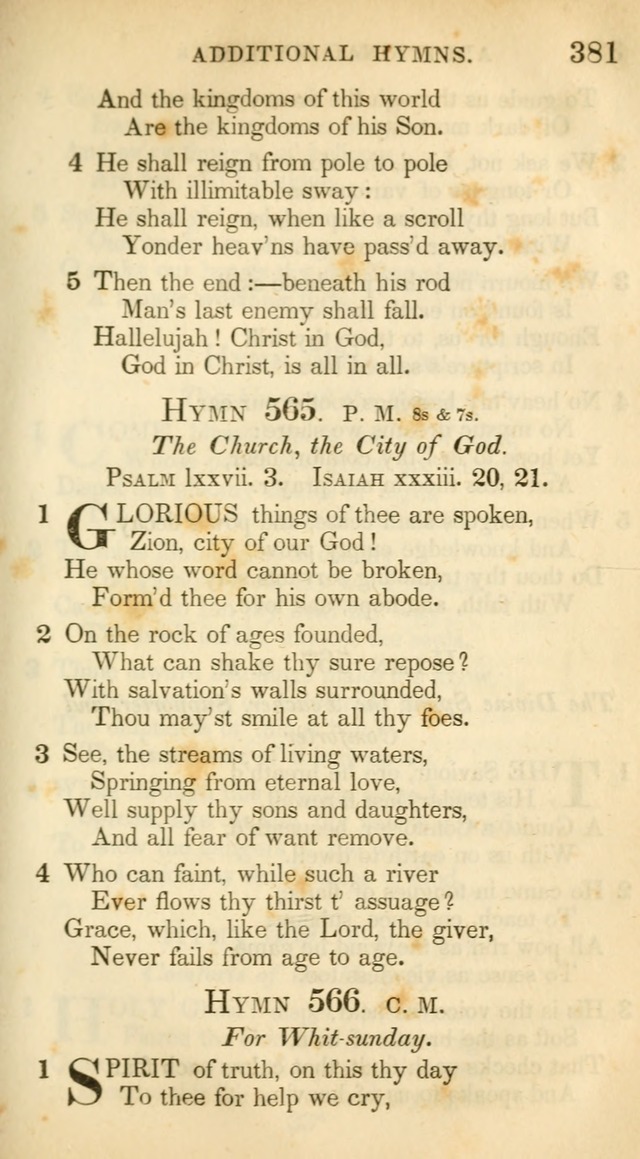 A Collection of Hymns and a Liturgy: for the use of Evangelical Lutheran Churches, to which are added prayers for families and individuals (New and Enl. Stereotype Ed.) page 381