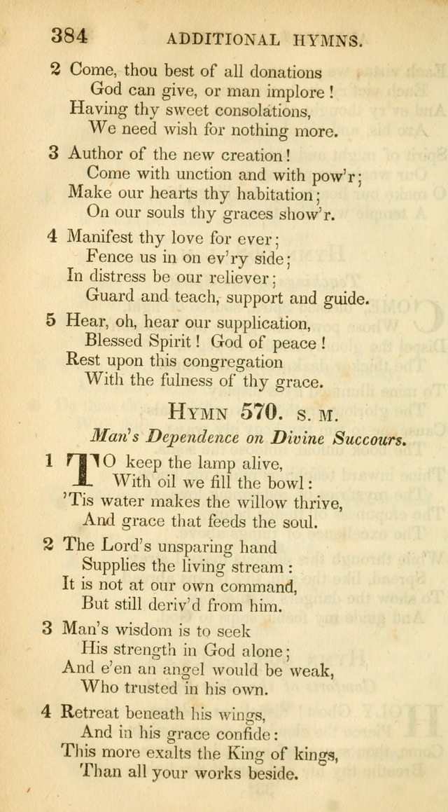 A Collection of Hymns and a Liturgy: for the use of Evangelical Lutheran Churches, to which are added prayers for families and individuals (New and Enl. Stereotype Ed.) page 384