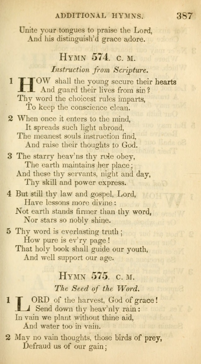 A Collection of Hymns and a Liturgy: for the use of Evangelical Lutheran Churches, to which are added prayers for families and individuals (New and Enl. Stereotype Ed.) page 387