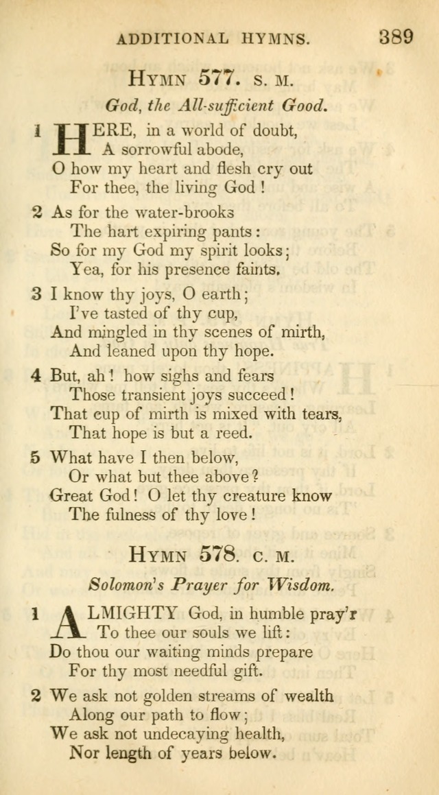 A Collection of Hymns and a Liturgy: for the use of Evangelical Lutheran Churches, to which are added prayers for families and individuals (New and Enl. Stereotype Ed.) page 389