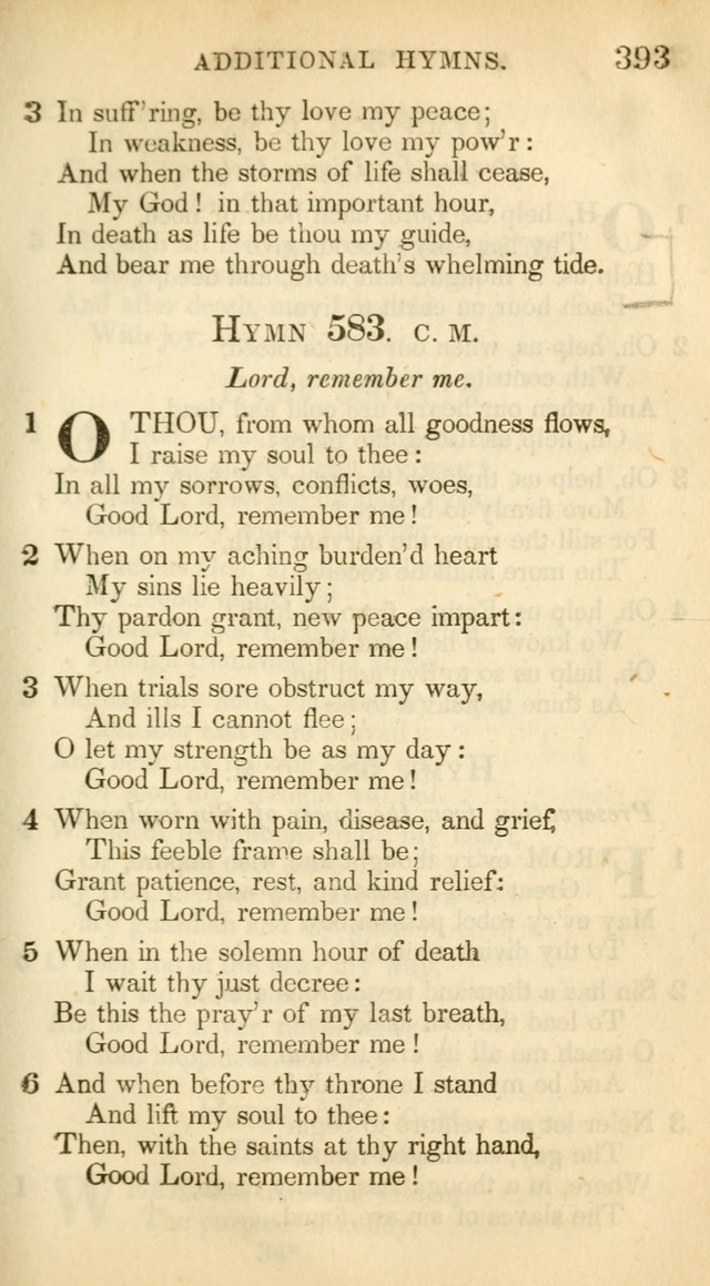 A Collection of Hymns and a Liturgy: for the use of Evangelical Lutheran Churches, to which are added prayers for families and individuals (New and Enl. Stereotype Ed.) page 393