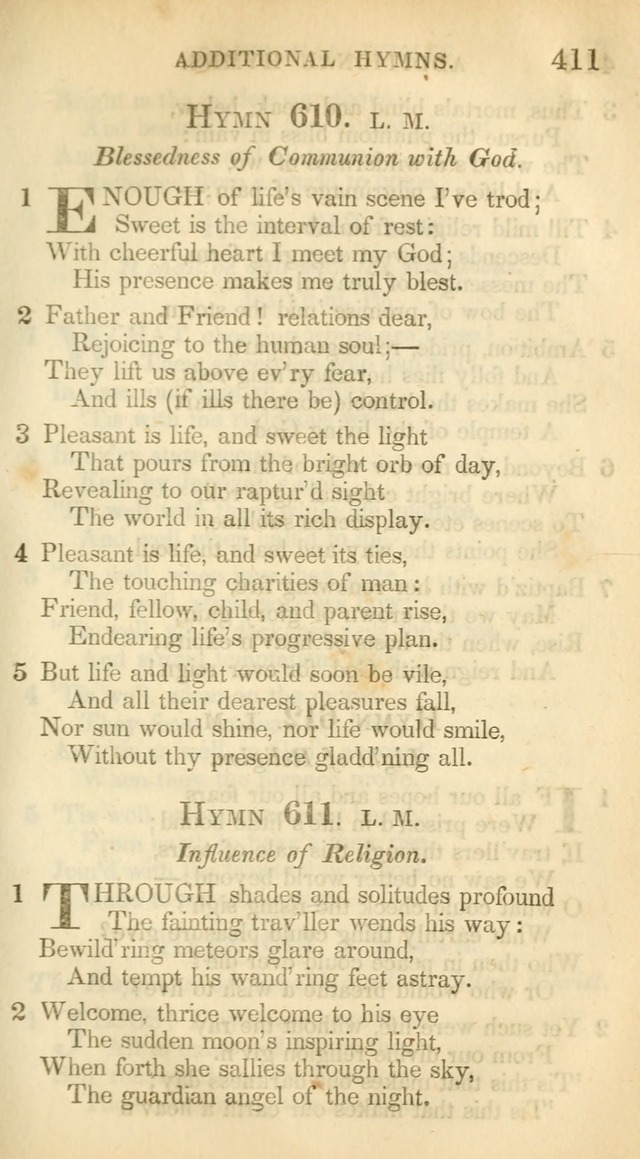 A Collection of Hymns and a Liturgy: for the use of Evangelical Lutheran Churches, to which are added prayers for families and individuals (New and Enl. Stereotype Ed.) page 411