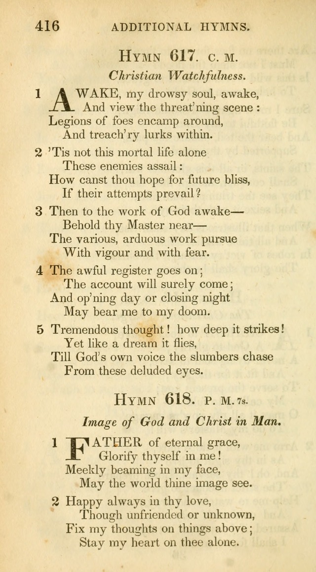 A Collection of Hymns and a Liturgy: for the use of Evangelical Lutheran Churches, to which are added prayers for families and individuals (New and Enl. Stereotype Ed.) page 416