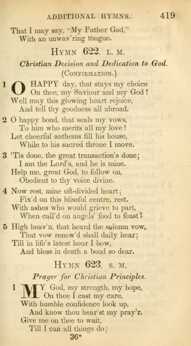 A Collection of Hymns and a Liturgy: for the use of Evangelical Lutheran Churches, to which are added prayers for families and individuals (New and Enl. Stereotype Ed.) page 419