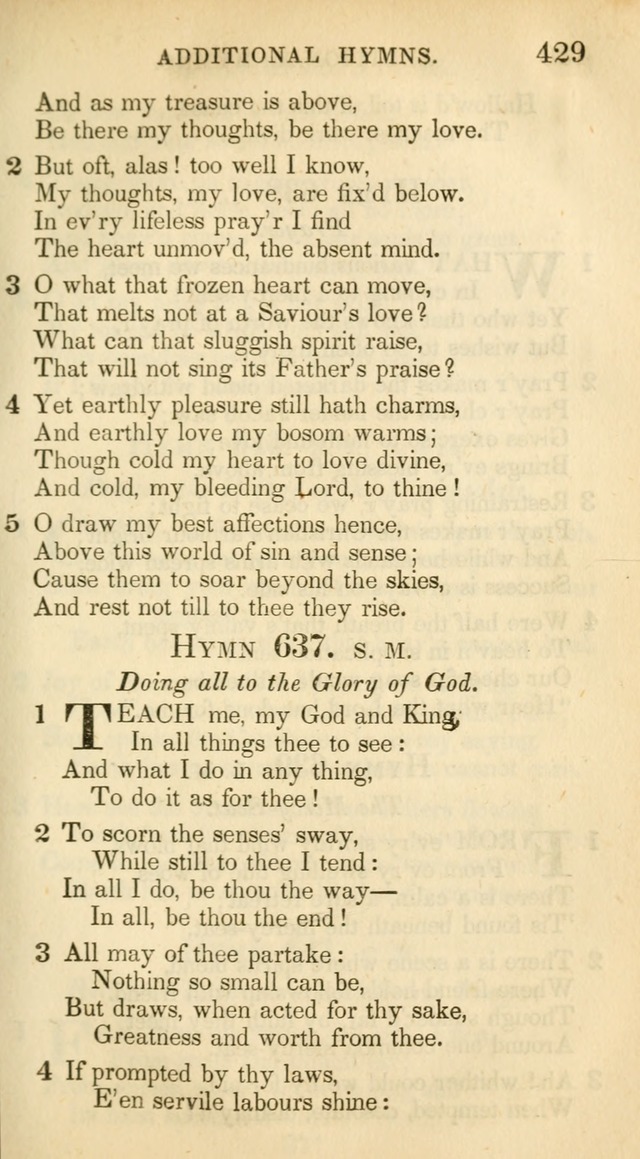 A Collection of Hymns and a Liturgy: for the use of Evangelical Lutheran Churches, to which are added prayers for families and individuals (New and Enl. Stereotype Ed.) page 429