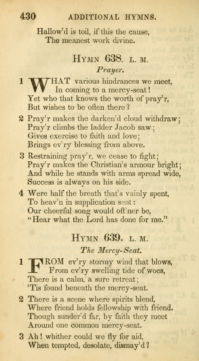 A Collection of Hymns and a Liturgy: for the use of Evangelical Lutheran Churches, to which are added prayers for families and individuals (New and Enl. Stereotype Ed.) page 430