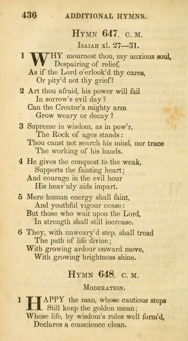 A Collection of Hymns and a Liturgy: for the use of Evangelical Lutheran Churches, to which are added prayers for families and individuals (New and Enl. Stereotype Ed.) page 436