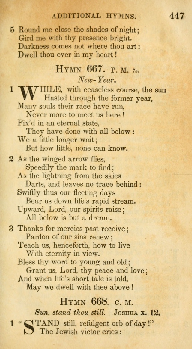 A Collection of Hymns and a Liturgy: for the use of Evangelical Lutheran Churches, to which are added prayers for families and individuals (New and Enl. Stereotype Ed.) page 447