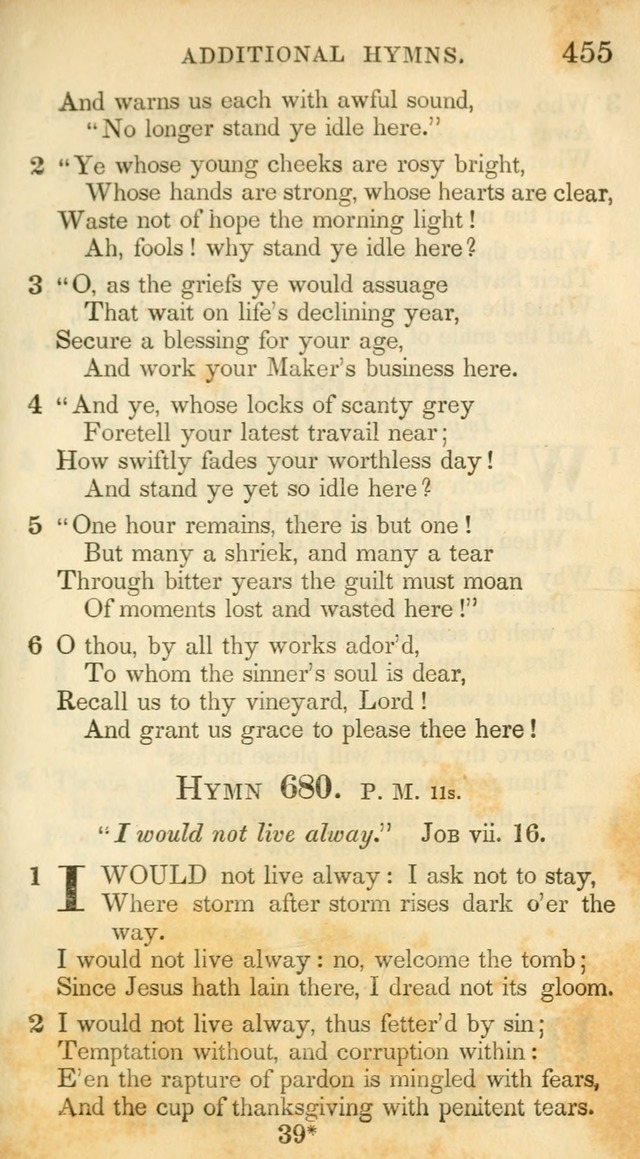 A Collection of Hymns and a Liturgy: for the use of Evangelical Lutheran Churches, to which are added prayers for families and individuals (New and Enl. Stereotype Ed.) page 455