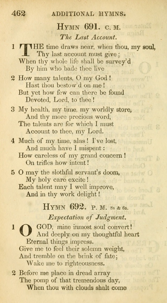 A Collection of Hymns and a Liturgy: for the use of Evangelical Lutheran Churches, to which are added prayers for families and individuals (New and Enl. Stereotype Ed.) page 462