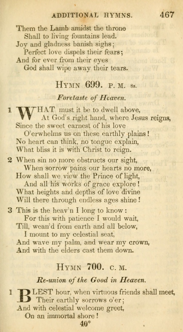 A Collection of Hymns and a Liturgy: for the use of Evangelical Lutheran Churches, to which are added prayers for families and individuals (New and Enl. Stereotype Ed.) page 467