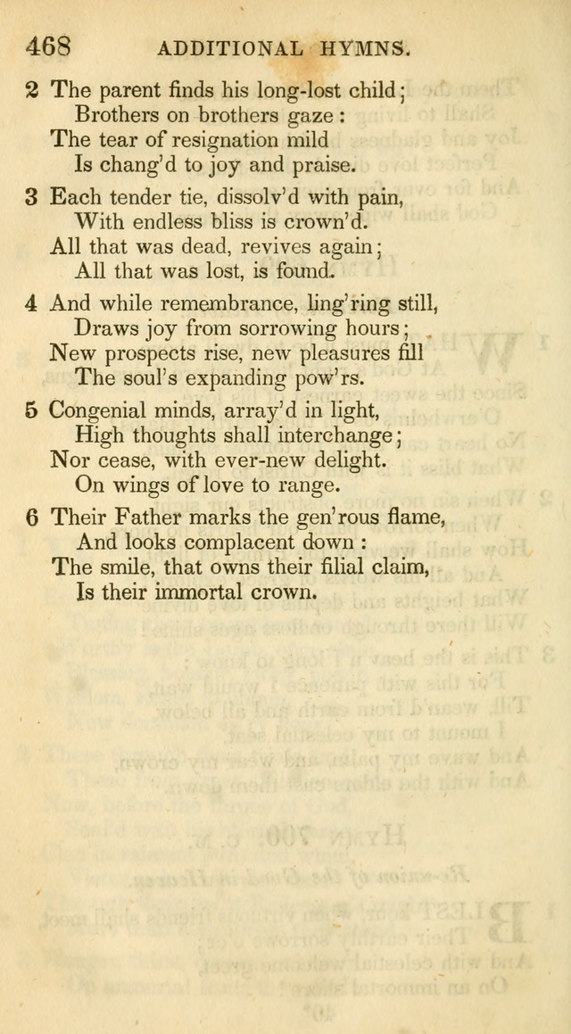 A Collection of Hymns and a Liturgy: for the use of Evangelical Lutheran Churches, to which are added prayers for families and individuals (New and Enl. Stereotype Ed.) page 468