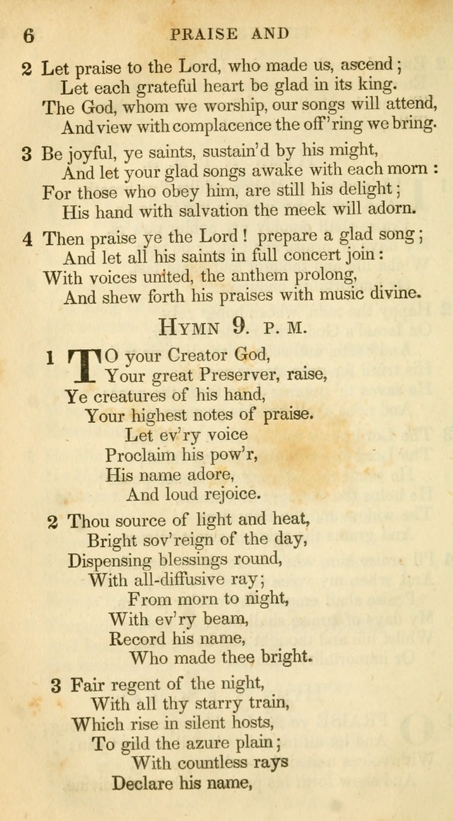 A Collection of Hymns and a Liturgy: for the use of Evangelical Lutheran Churches, to which are added prayers for families and individuals (New and Enl. Stereotype Ed.) page 6