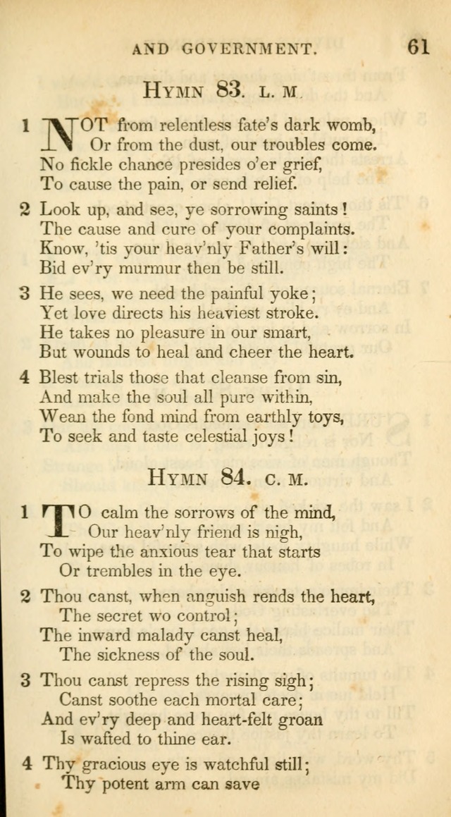 A Collection of Hymns and a Liturgy: for the use of Evangelical Lutheran Churches, to which are added prayers for families and individuals (New and Enl. Stereotype Ed.) page 61