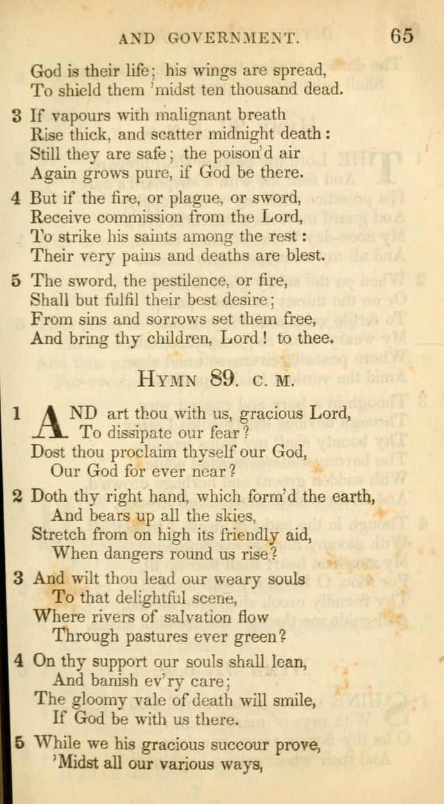 A Collection of Hymns and a Liturgy: for the use of Evangelical Lutheran Churches, to which are added prayers for families and individuals (New and Enl. Stereotype Ed.) page 65