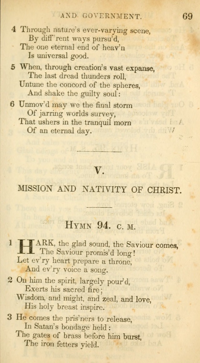 A Collection of Hymns and a Liturgy: for the use of Evangelical Lutheran Churches, to which are added prayers for families and individuals (New and Enl. Stereotype Ed.) page 69