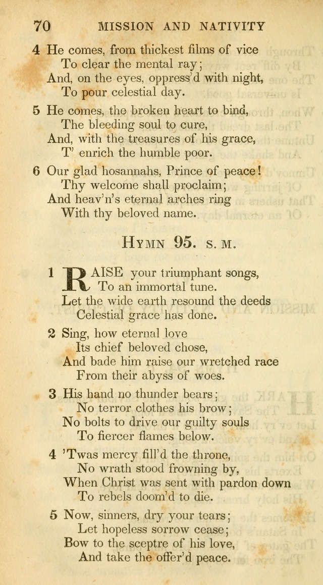 A Collection of Hymns and a Liturgy: for the use of Evangelical Lutheran Churches, to which are added prayers for families and individuals (New and Enl. Stereotype Ed.) page 70