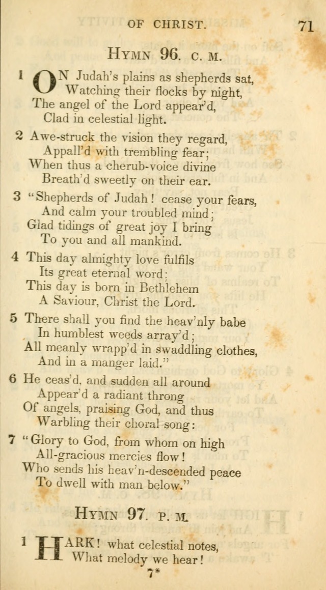 A Collection of Hymns and a Liturgy: for the use of Evangelical Lutheran Churches, to which are added prayers for families and individuals (New and Enl. Stereotype Ed.) page 71