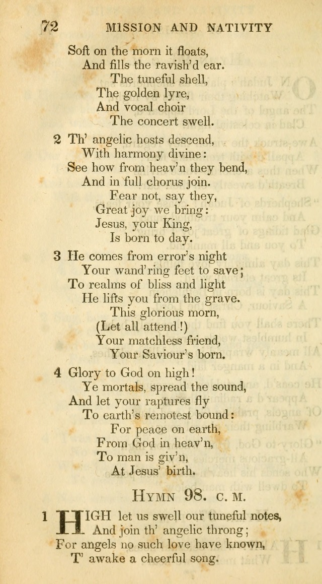 A Collection of Hymns and a Liturgy: for the use of Evangelical Lutheran Churches, to which are added prayers for families and individuals (New and Enl. Stereotype Ed.) page 72