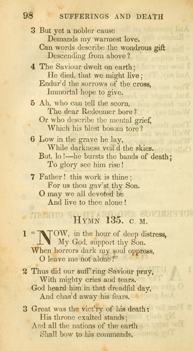 A Collection of Hymns and a Liturgy: for the use of Evangelical Lutheran Churches, to which are added prayers for families and individuals (New and Enl. Stereotype Ed.) page 98