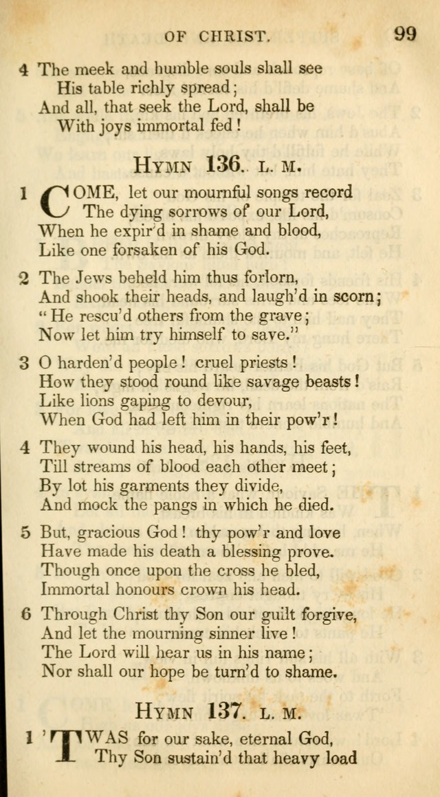 A Collection of Hymns and a Liturgy: for the use of Evangelical Lutheran Churches, to which are added prayers for families and individuals (New and Enl. Stereotype Ed.) page 99