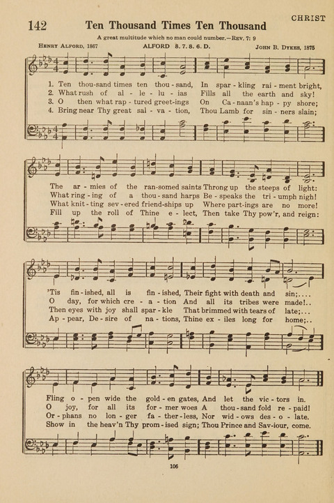 Church Hymnal, Mennonite: a collection of hymns and sacred songs suitable for use in public worship, worship in the home, and all general occasions (1st ed. ) [with Deutscher Anhang] page 106