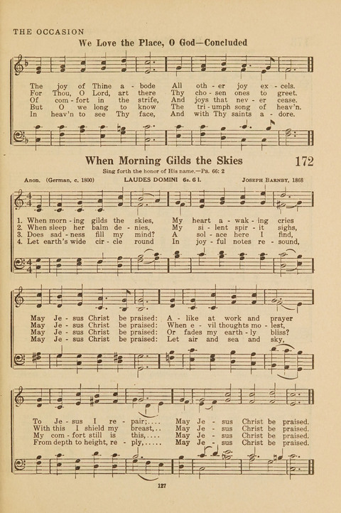 Church Hymnal, Mennonite: a collection of hymns and sacred songs suitable for use in public worship, worship in the home, and all general occasions (1st ed. ) [with Deutscher Anhang] page 127