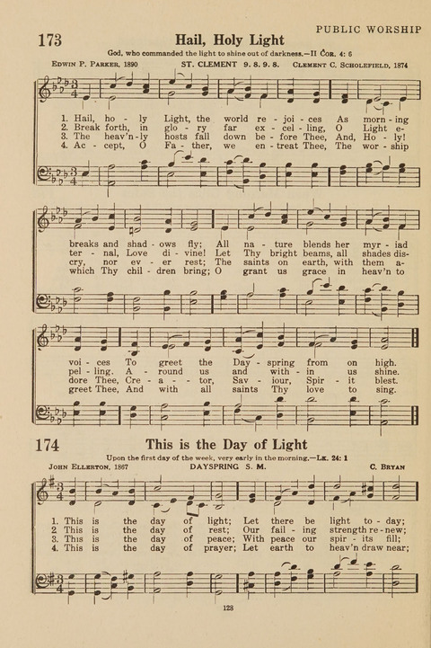 Church Hymnal, Mennonite: a collection of hymns and sacred songs suitable for use in public worship, worship in the home, and all general occasions (1st ed. ) [with Deutscher Anhang] page 128