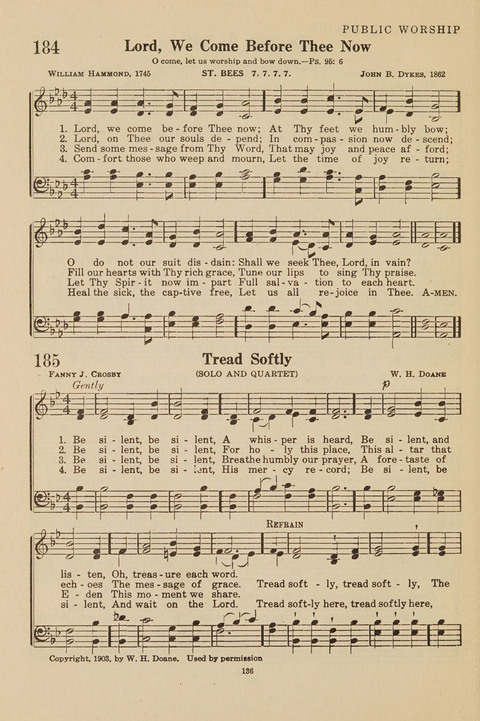 Church Hymnal, Mennonite: a collection of hymns and sacred songs suitable for use in public worship, worship in the home, and all general occasions (1st ed. ) [with Deutscher Anhang] page 136