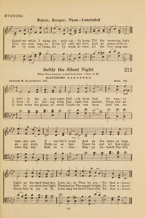 Church Hymnal, Mennonite: a collection of hymns and sacred songs suitable for use in public worship, worship in the home, and all general occasions (1st ed. ) [with Deutscher Anhang] page 155