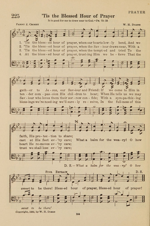 Church Hymnal, Mennonite: a collection of hymns and sacred songs suitable for use in public worship, worship in the home, and all general occasions (1st ed. ) [with Deutscher Anhang] page 164