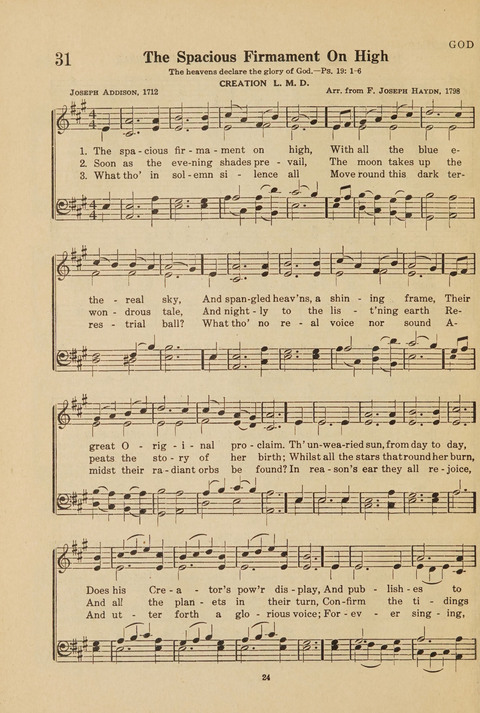 Church Hymnal, Mennonite: a collection of hymns and sacred songs suitable for use in public worship, worship in the home, and all general occasions (1st ed. ) [with Deutscher Anhang] page 24