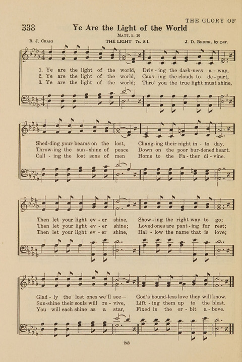 Church Hymnal, Mennonite: a collection of hymns and sacred songs suitable for use in public worship, worship in the home, and all general occasions (1st ed. ) [with Deutscher Anhang] page 248